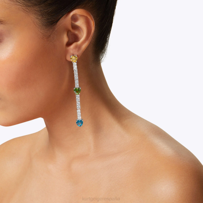 Kurt Geiger mujer lineales del corazón de londres 2LPR552 | accesorios combinación de plata